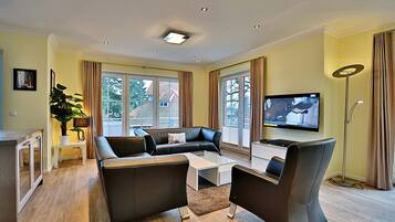 Fernseher, DVD-Player, Stereoanlage