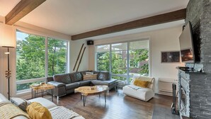 Fernseher, Kamin, DVD-Player