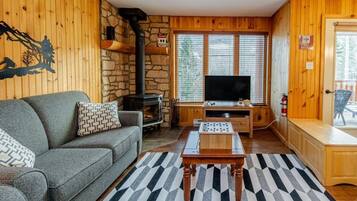 Televisión, chimenea