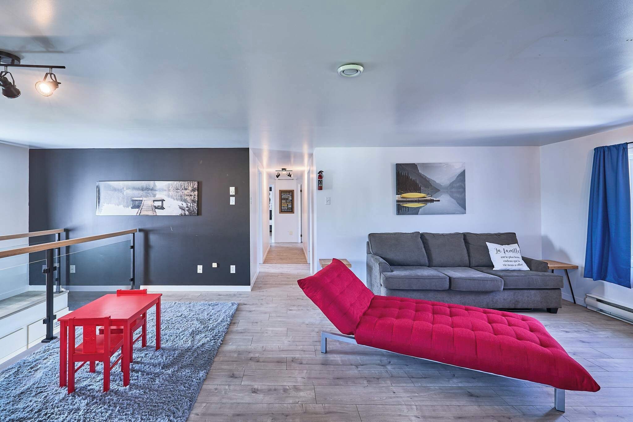 Smart TV, fireplace, video games, books