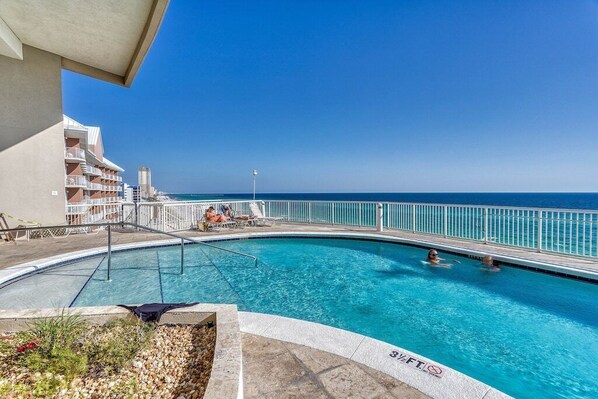 Outdoor pool, a heated pool