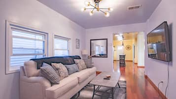 Smart TV, foosball, books