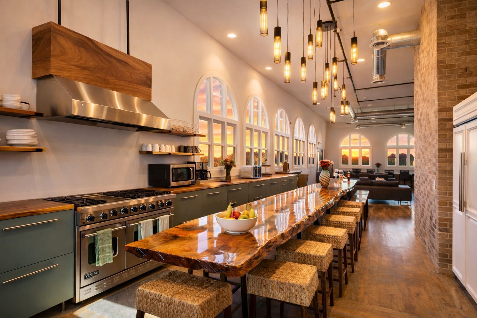 Geladeira, micro-ondas, fogão, cooktop