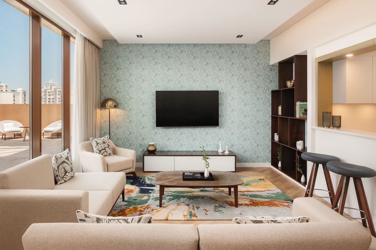 Penthouse, 3 Bedrooms | Living area