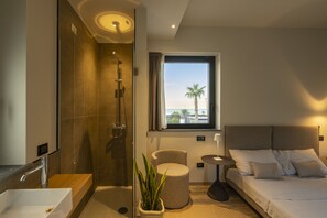 Romantic Double Room, Sea View | Down duvets, pillow-top beds, minibar, in-room safe - Insulae Resort (Cefalù)