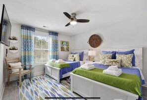 6 bedrooms, iron/ironing board, travel cot, free WiFi