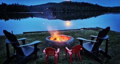Waterfront Family Cottage with Private Beach and Hot Tub