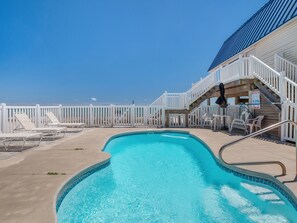 A heated pool