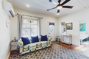 TV - Lower-level dog-friendly home with a porch, AC, parking & washer/dryer (Eureka Springs)