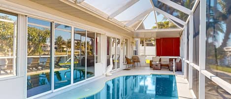 A heated pool