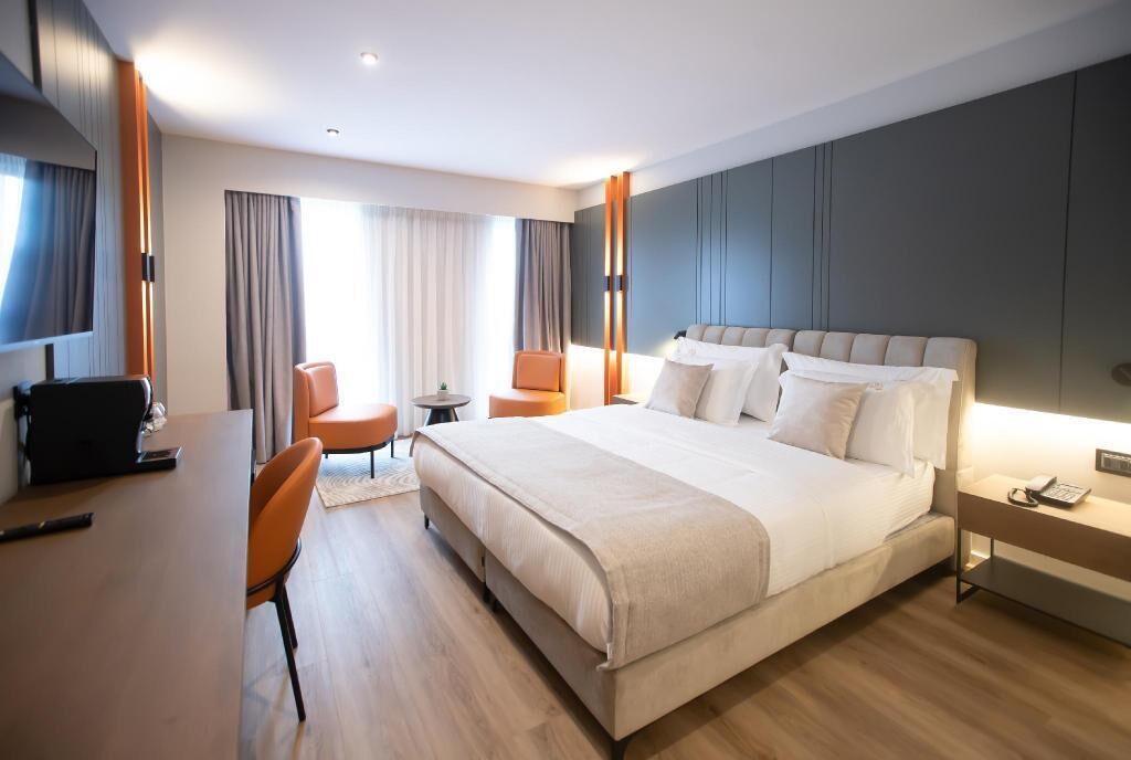 Literie de qualité supérieure, couette en duvet d'oie, minibar