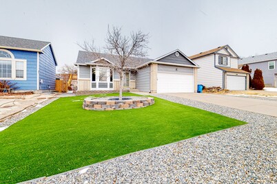 Dog-friendly home with sunset/mountain view & fireplace - near USAFA/Fort Carson