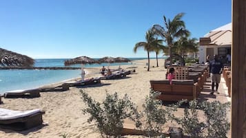 Sun loungers, beach towels