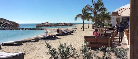 Sun loungers, beach towels