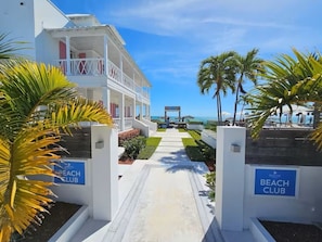 Enjoy stunning ocean views from the balcony of this beachfront property.