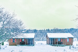 Exterior - Dog-friendly, mountain-view cabin with shared hot tub, fireplace, & central AC (Morrisville)