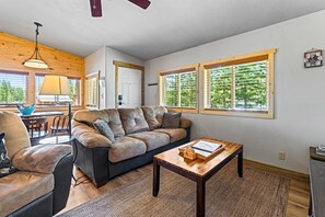 Smart TV, DVD player, books, stereo