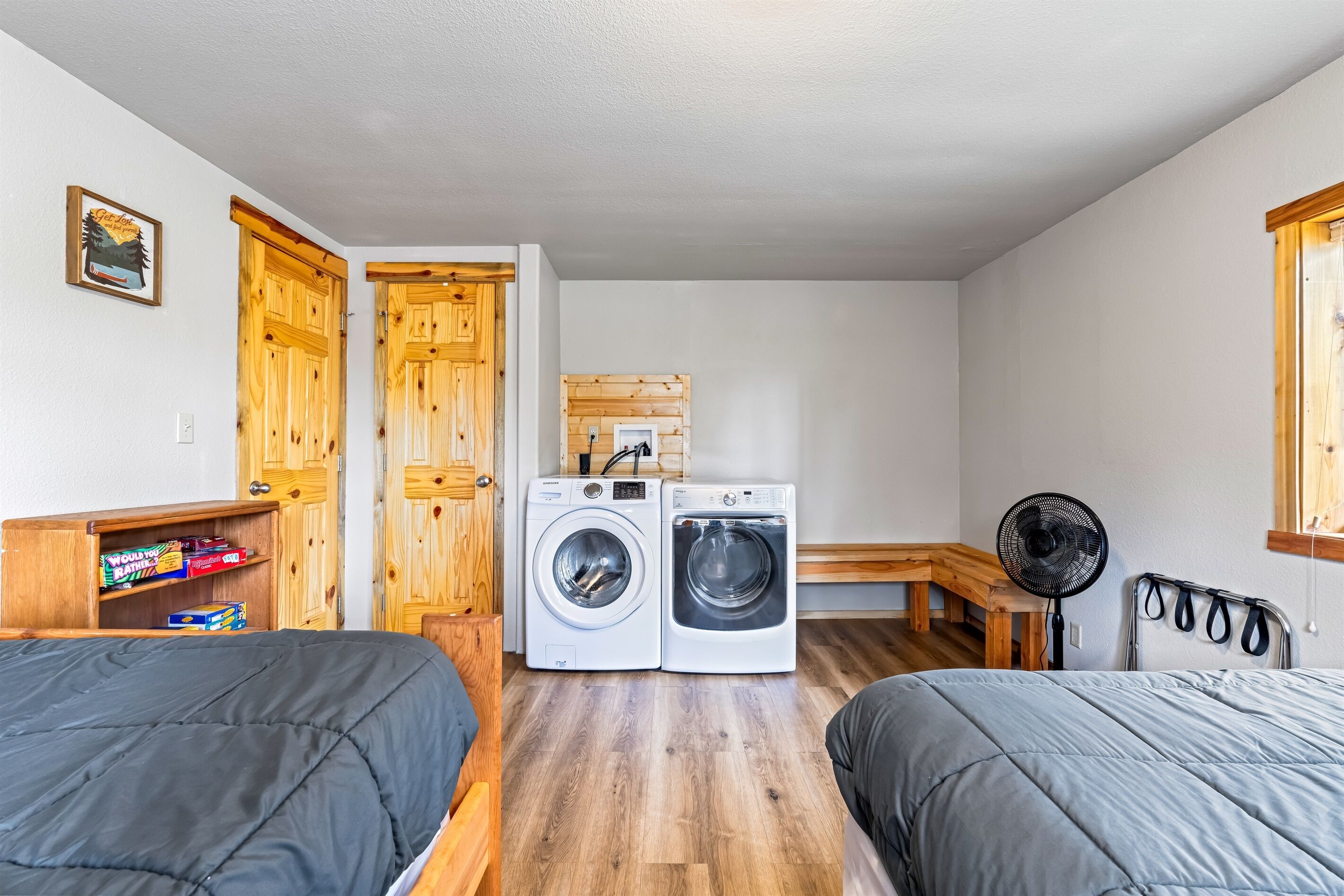 2 bedrooms, iron/ironing board, travel crib, WiFi