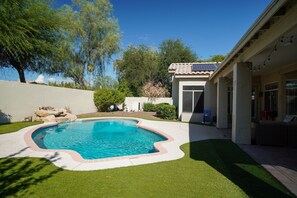 Outdoor pool, a heated pool