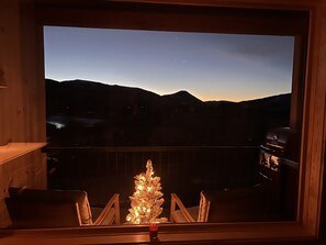 Enjoy breathtaking views of the mountain range from the comfort of your room, with a clear horizon stretching out before you.