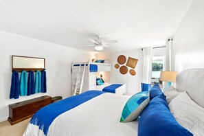 4 bedrooms, desk, iron/ironing board, WiFi