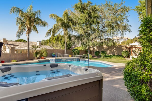 A heated pool