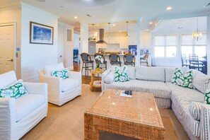 TV, table football, stereo