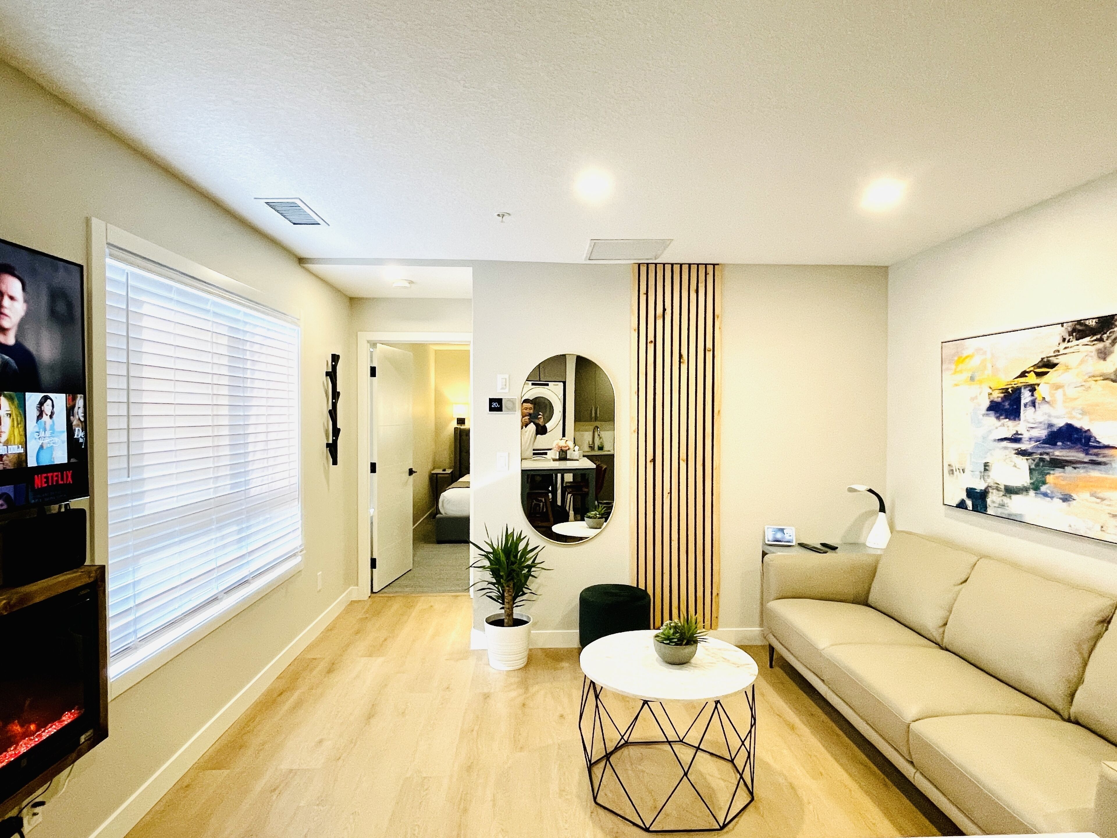 TV connectée, cheminée