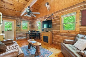 Smart TV, fireplace