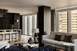 Suite (Capella) | Living area | 65-inch Smart TV with digital channels, TV - Capella Sydney (Sydney)