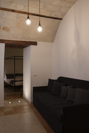 Neljän hengen perhehuone | Italialaiset Frette-lakanat, ylelliset vuodevaatteet, untuvapeitot