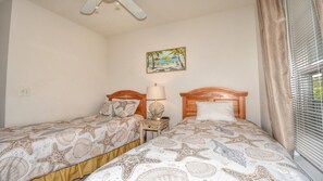 2 bedrooms, iron/ironing board, WiFi, bed sheets