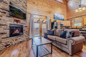 Smart TV, fireplace, video games, foosball