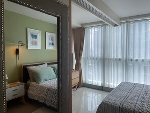 1 chambre, fer et planche Ă repasser, Wi-Fi gratuit, draps fournis