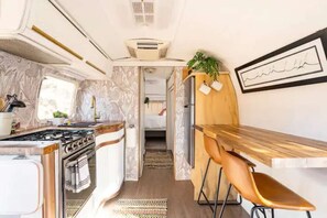 Fridge, oven - The Oasis Airstream (Bend)