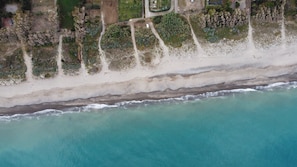 Aerial view - Casa Vacanze Mare Nostrum beach front (Campofelice di Roccella)