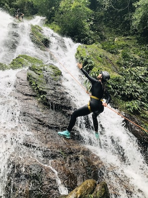 Outdoor rock climbing