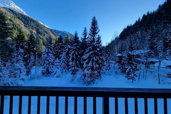 Vue du studio, coté balcon au sud.