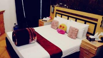 Habitación doble Deluxe | Tabla de planchar con plancha, wifi gratis y ropa de cama