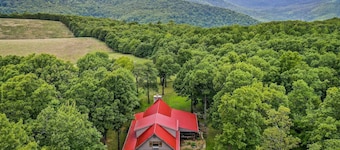 Charming Cabin w/ Hot Tub, Fire Pit & Views!