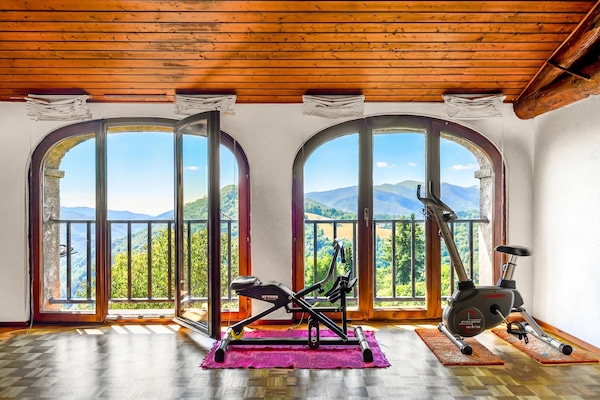 Standard-Haus, 2 Schlafzimmer, 2 Bäder, Bergseite (Casa Dell'Antonio with Sauna) | Fitnessbereich