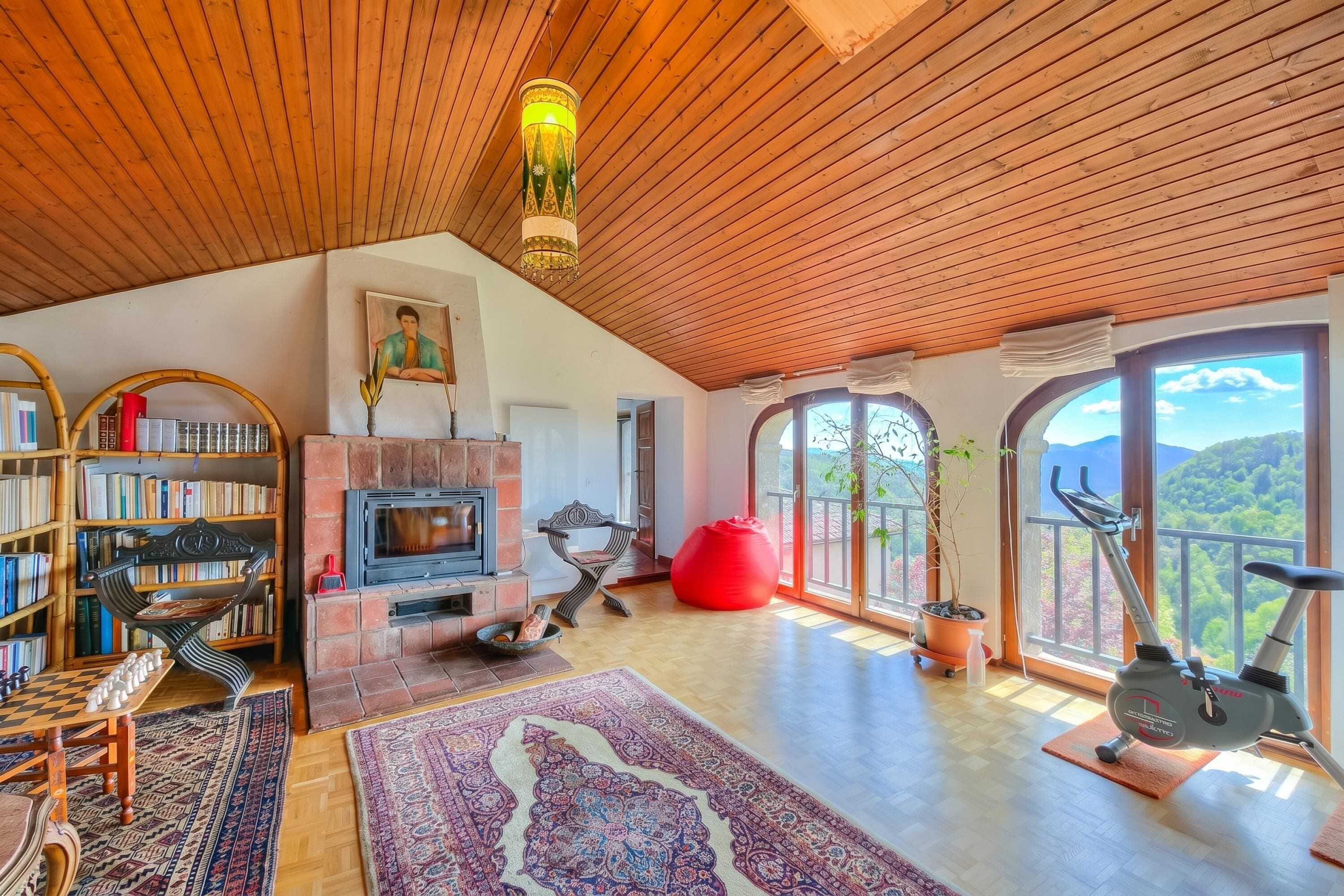 Standard House, Multiple Bedrooms, 2 Bathrooms, Mountainside (Casa Dell'Antonio) | Living area | Flat-screen TV, fireplace, stereo