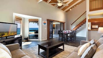Condo, Multiple Beds, Balcony, Ocean View (Kanaloa 2403) | Living area | 42-inch flat-screen TV with digital channels