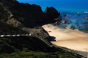 Playa en los alrededores y camastros 