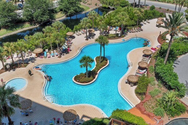 A heated pool - Studio @ Luau! Heated pool 11/22-29 & 12/23-1/2 (Miramar Beach)
