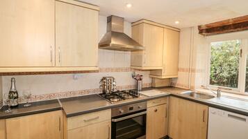 Fridge, dishwasher, electric kettle, toaster