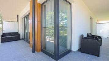 Apartment, 1 Schlafzimmer, Whirlpool, Meerseite | Balkon