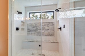 Shower, hair dryer