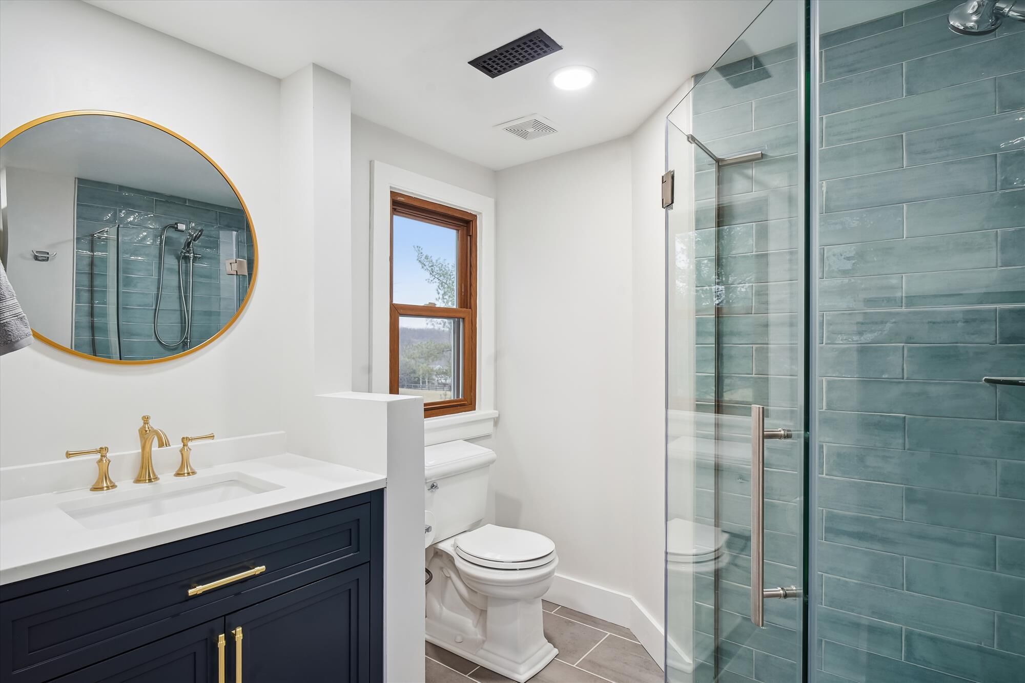 Every bedroom has an attached private full bathroom.