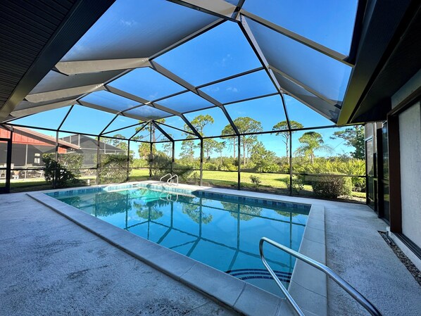 A heated pool